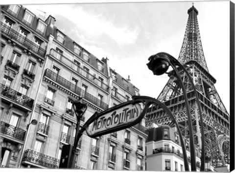 Framed Metropolitain, Paris Print