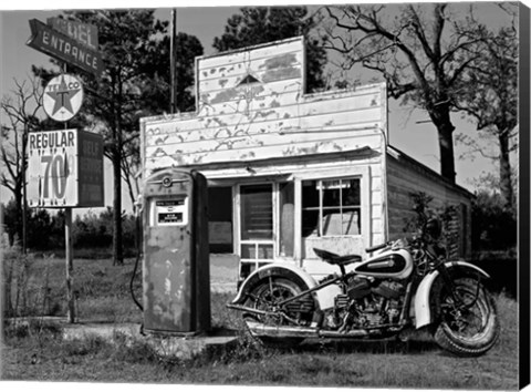 Framed Abandoned Gas Station, New Mexico Print