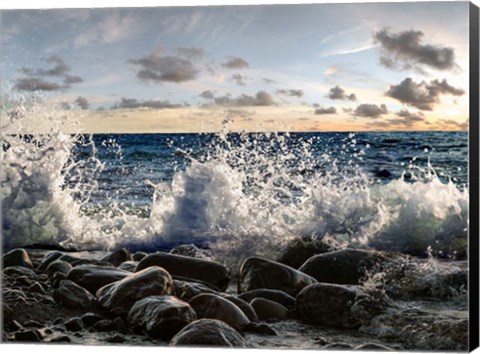 Framed Waves Crashing, Point Reyes, California Print