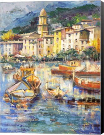 Framed Colori di Portofino Print