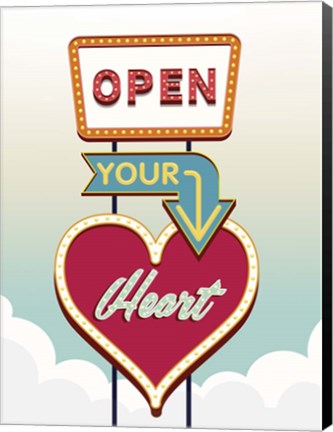 Framed Open Your Heart Print