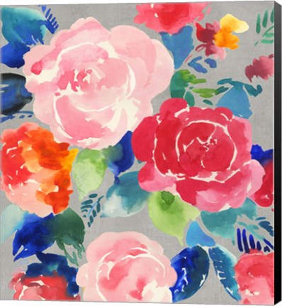 Framed Bright Floral Print