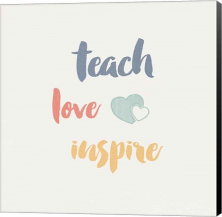 Framed Teacher Inspiration I Color Print