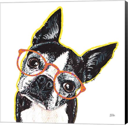 Framed Bespectacled Pet IV Print