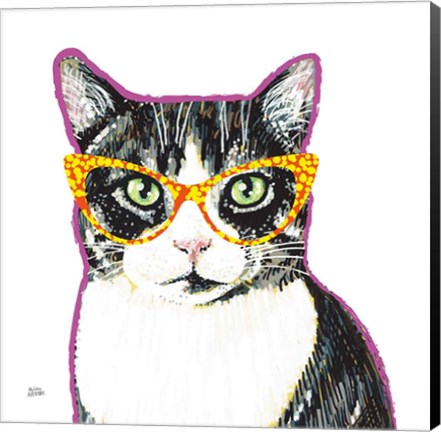 Framed Bespectacled Pet III Print