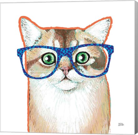 Framed Bespectacled Pet II Print