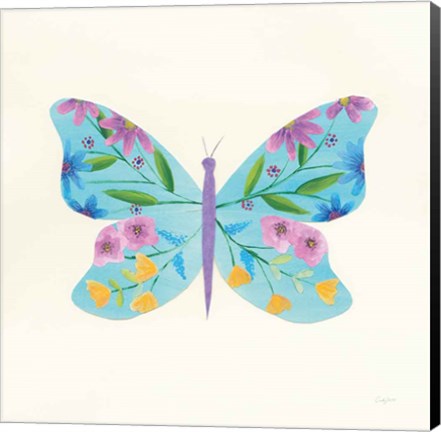 Framed Butterfly Garden IV Print