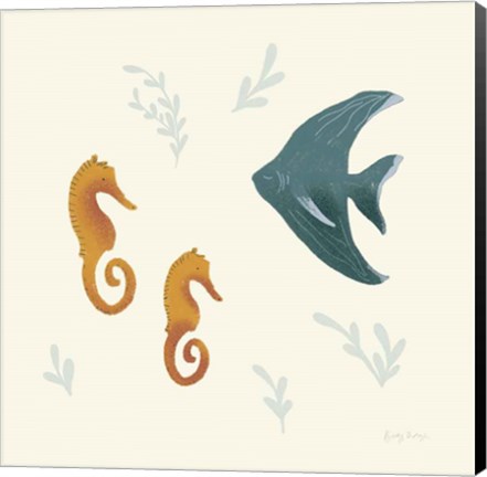 Framed Ocean Life Seahorses Print