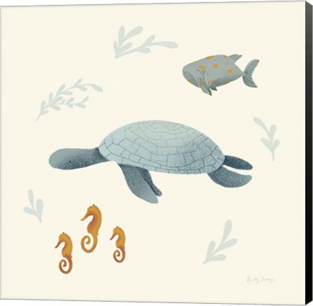 Framed Ocean Life Sea Turtle Print