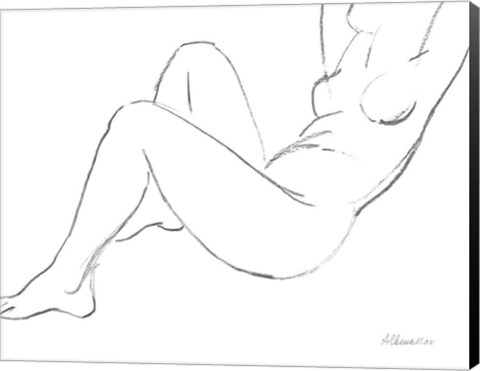 Framed Nude Sketch II Print