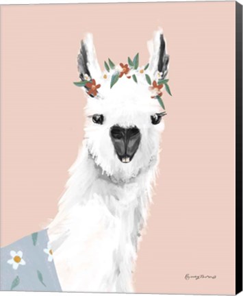 Framed Delightful Alpacas I Print