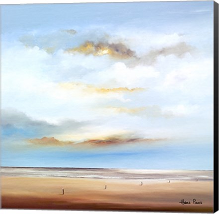 Framed Cloudy Sky Above the Sea Print