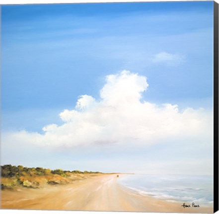 Framed Walk Along the Beach Print