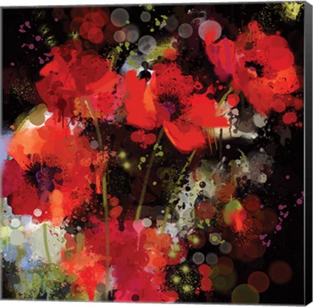 Framed Poppies Print