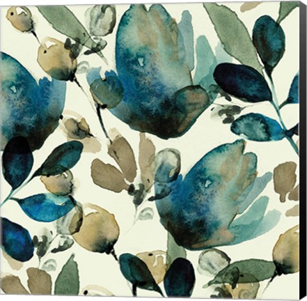 Framed Blue Floral Print