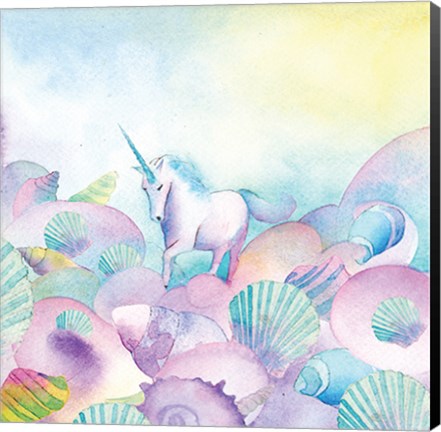 Framed Unicorn Mother of Pearl Print