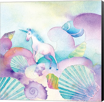 Framed Unicorn Shells Print