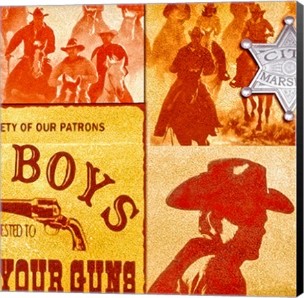 Framed Western Cowboy II Print