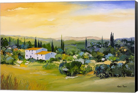 Framed Tuscan Landscape II Print