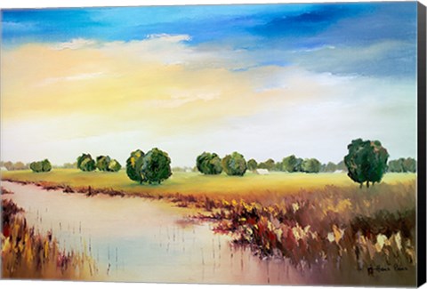 Framed Landscape Waterside Print