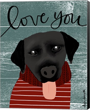 Framed Love You Lab Print