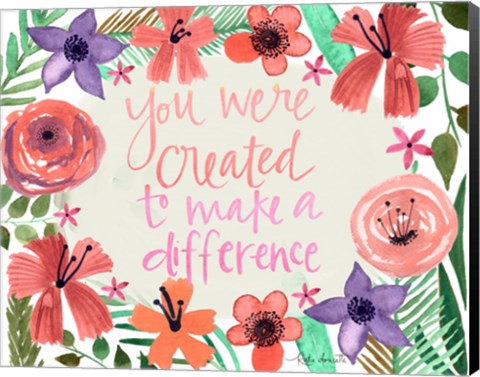 Framed Make a Difference Print