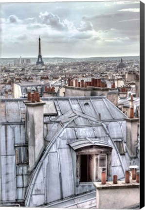 Framed Paris Rooftops Print