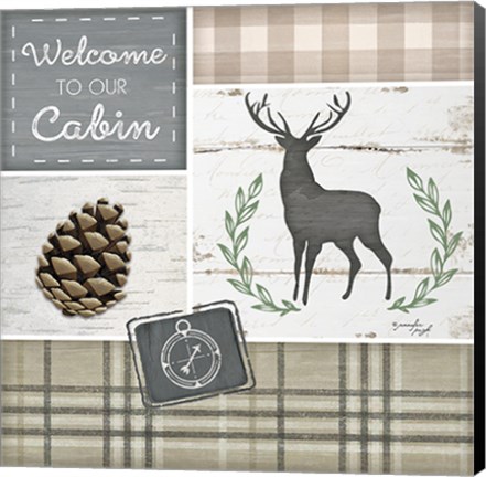 Framed Welcome to Our Cabin Print