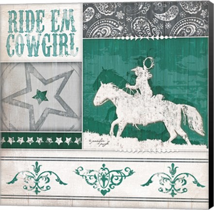 Framed Ride &#39;Em Cowgirl Print