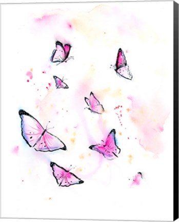 Framed Butterflies I Print