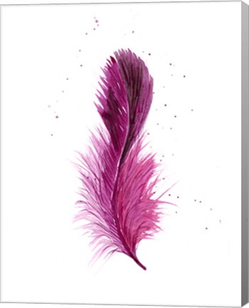 Framed Pink Feather Print