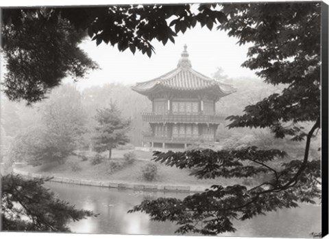 Framed Lotus Pavillion I Print