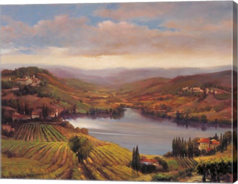 Framed Vineyard View I Print