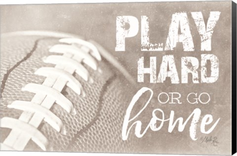 Framed Football - Play Hard Print