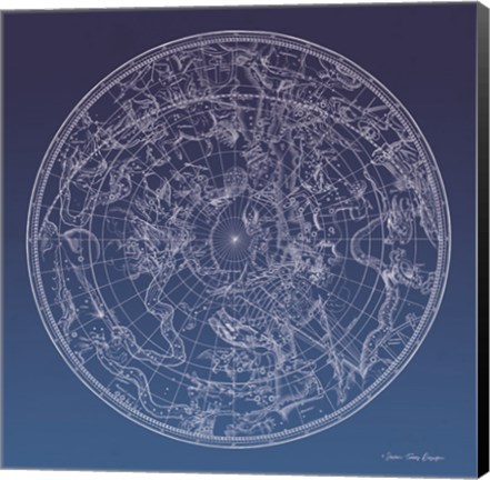 Framed Constellations Map I Print
