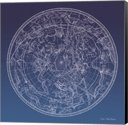 Framed Constellations Map I Print