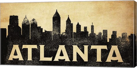 Framed Atlanta Skyline Print