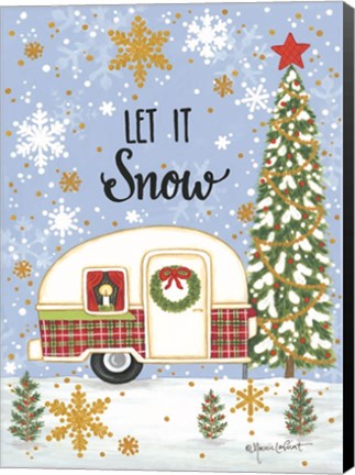 Framed Let It Snow Camper Print