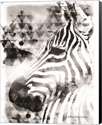 Framed Modern Black &amp; White Zebra Print