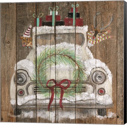 Framed Christmas Truck Print