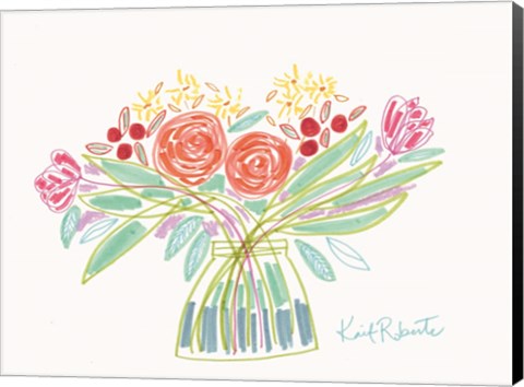 Framed February Bouquet Print