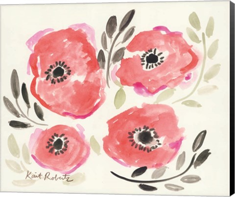 Framed Poppies in Punch Print