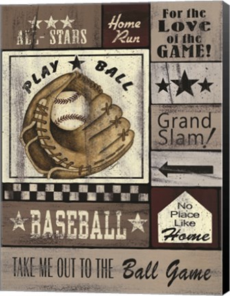 Framed Baseball All Stars Print