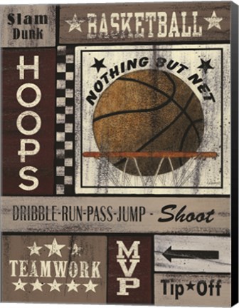 Framed Basketball Hoops Print