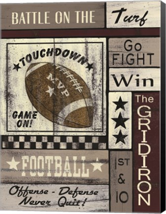 Framed Football Game On Print