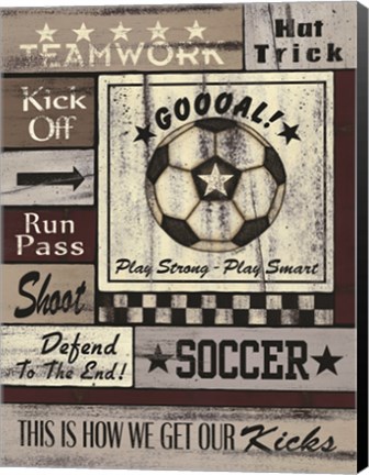 Framed Soccer Goal Print