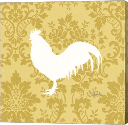 Framed Rooster Silhouette Print