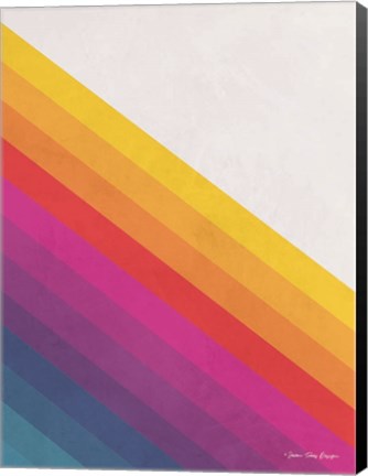 Framed Vintage Retro Lines II Print