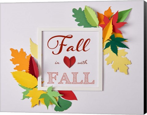 Framed Fall In Love With Fall 1 Print