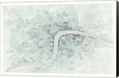 Framed Watercolor Wanderlust London Mint Print